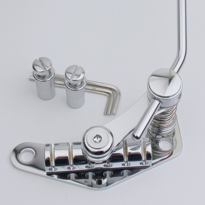 TuneOMatic Style Electric Guitar Bridge Chrome Stop Bar Tailpiece