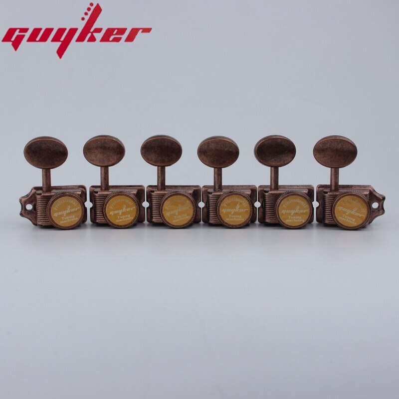 GUYKER Bronze Vintage Lock String Tuners Electric Guitar Machine Heads