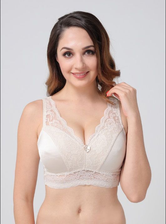 Plus size lace bralette top T shirt bra MLS#BX509