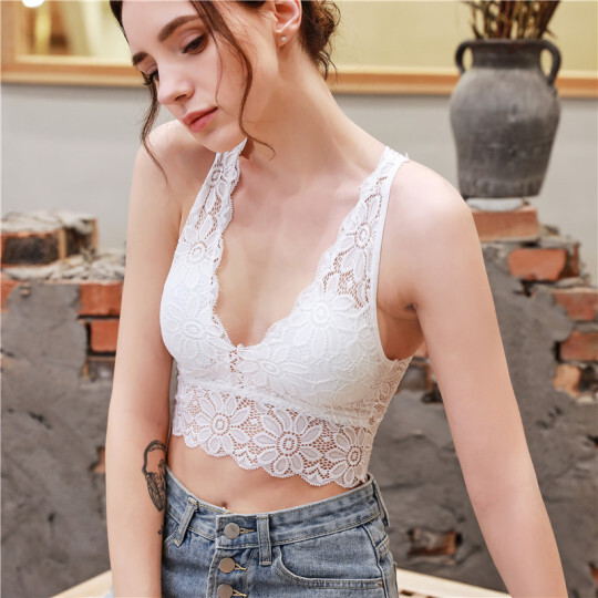 triangle cup plunge bralette free size