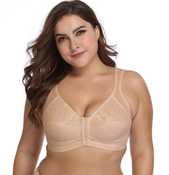 Plus size wireless front closure full figure bras for large women