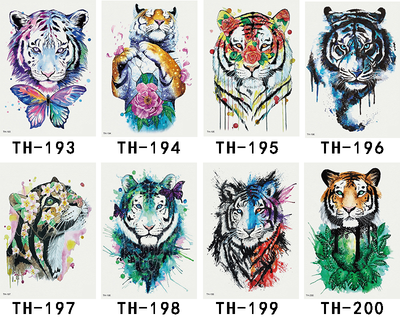 Fashion Waterproof Tattoo Sticker Half Arm Flower Cute Animal Sticker #TH-161-200 Fashion Waterproof Tattoo Sticker Half Arm Flower Cute Animal Sticker