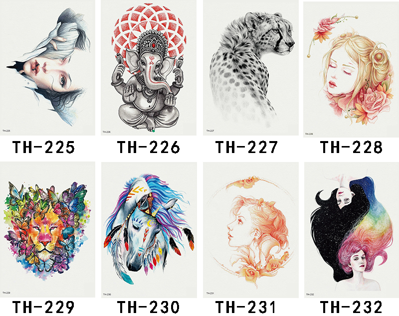 Fashion Tattoo Sticker Half Arm Flower Cute Girl With Greek Mythology Horoscope #TH-201-240 Tattoo Sticker Half Arm Cute Girl With Greek Mythology Horoscope
