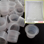 1000pcs/Bag White Tattoo Ink Plastic Tattoo Ink Caps Clean Pigment Holder Cup Cap