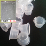 1000pcs/Bag White Tattoo Ink Plastic Tattoo Ink Caps Clean Pigment Holder Cup Cap