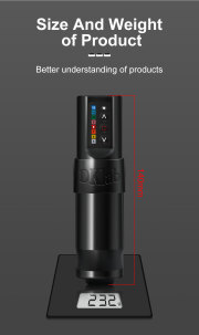 DKLAB Newest Design Detachable battery Wireless Tattoo Pen