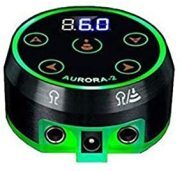 Yaba Tattoo Supply Upgraded Aurora II Power Supply 2Nd Gen Colorful Voltage Fits All Tattoo Machine,Black