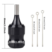 Yaba Tattoo Supply 32mm Adjustable Twist Handle Tubes Tatoo Gearwheel Mental Grip