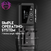 Newest Yaba Tattoo 2.4-4.2mm Strokes Length Fold Pro Wireless Pen Machine Changable Tattoo machine