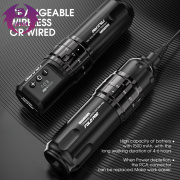 Newest Yaba Tattoo 2.4-4.2mm Strokes Length Fold Pro Wireless Pen Machine Changable Tattoo machine