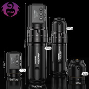 Newest Yaba Tattoo 2.4-4.2mm Strokes Length Fold Pro Wireless Pen Machine Changable Tattoo machine