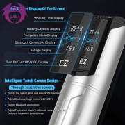 Yaba Tattoo Supply Newest Arrived Touchscreen Bluetooth Wireless Battery Tattoo Pen Machine