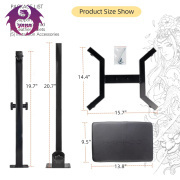 Yaba Tattoo Armrest Stand, Adjustable Tattoo Arm Rest for Studio Salon Tattoo with Leather Sponge Pad Arm Leg Rest