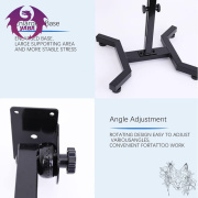 Yaba Tattoo Armrest Stand, Adjustable Tattoo Arm Rest for Studio Salon Tattoo with Leather Sponge Pad Arm Leg Rest