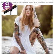 Yaba Tattoo Armrest Stand, Adjustable Tattoo Arm Rest for Studio Salon Tattoo with Leather Sponge Pad Arm Leg Rest