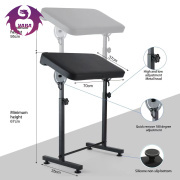 Yaba Tattoo Supply Armrest Stand Tattoo Arm Leg Rest Stand with Adjustable Height, Anti Slip Base Tattooing Supplies and Equipment for Tattooing Support