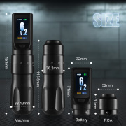 YABA Tattoo Newest Touch Screen Wireless Pen Machine Tattoo Rotary Pen Set Wholesale