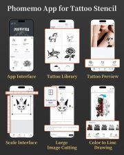 YABA Tattoo Newest Wireless Tattoo Stencil Printer with 30pcs Transfer Paper, Compatible with Phone & Tablet, Bluetooth Mini Thermal Tattoo Printer Machine for Artists & Beginners