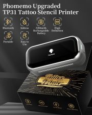 YABA Tattoo Newest Wireless Tattoo Stencil Printer with 30pcs Transfer Paper, Compatible with Phone & Tablet, Bluetooth Mini Thermal Tattoo Printer Machine for Artists & Beginners