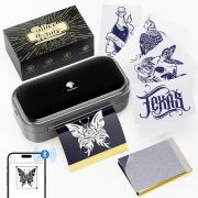 YABA Tattoo Newest Wireless Tattoo Stencil Printer with 30pcs Transfer Paper, Compatible with Phone & Tablet, Bluetooth Mini Thermal Tattoo Printer Machine for Artists & Beginners