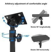 Yaba Tattoo Armrest Stand Legrest Bracket, Tattoo Arm Rest with Non-Slip Base, Height Adjustable, Tiltable, Thickened Black Leather Cushion with Tattoo Supplies Storage Panel