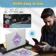 Yaba Tattoo Supply Wireless Tattoo Stencil Printer Machine, Rechargeable Tattoo Printer, Artists & Beginner Friendly