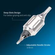 Cartridge Tattoo Grips-CNC 316L Stainless Steel Heavy Adjustable Autoclavable Tattoo Cartridge Grip 32mm for Rotary Tattoo Gun and Coil Machine