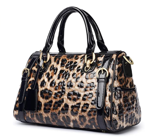 Ladies Genuine Leather Top-Handle Handbags,Patent Leather Fashion