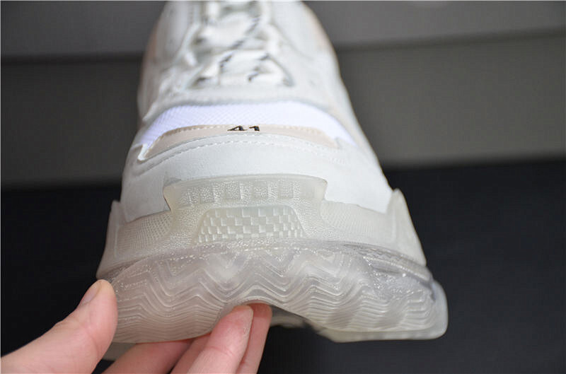 Balenciaga Triple S White Trainers Clear Sole with Air ...