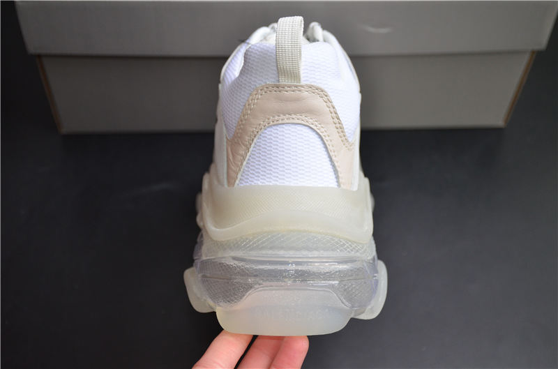 Balenciaga Triple S White Trainers Clear Sole with Air ...