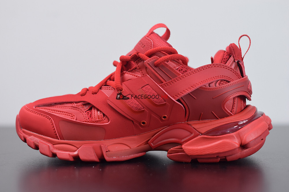 red balenciaga shoes track