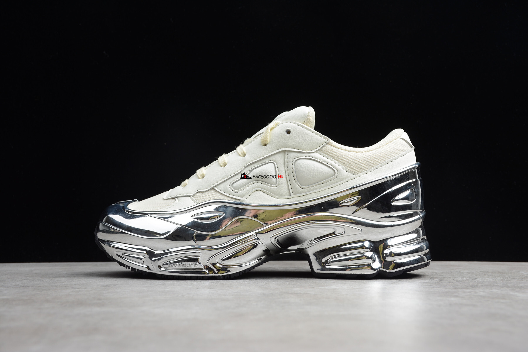 adidas ozweego raf simons cream white silver metallic