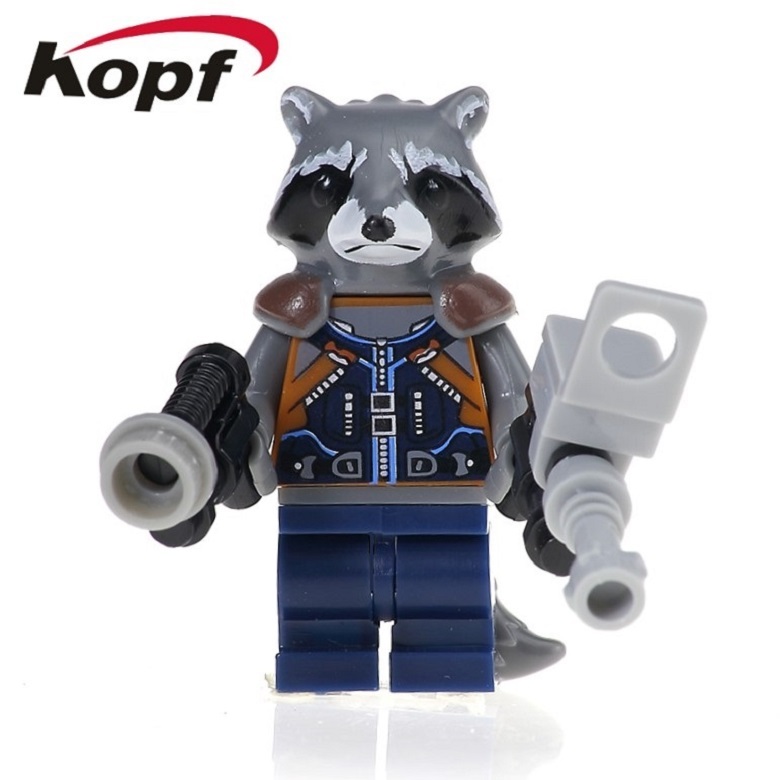 Rocket Raccoon Guardians of the Galaxy Building Blocks Heroes Comic Toys Animals