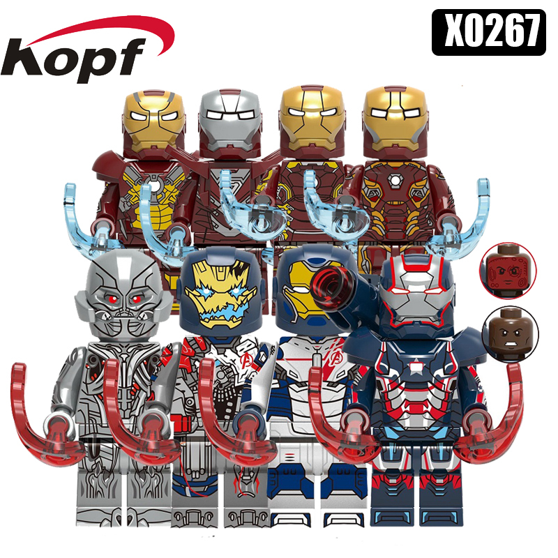 █ Buy 2 Get 1 Free █ Iron Man MK 17 MOC Mini Figure Bricks Kids Gift X0267 1336 
