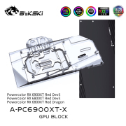 Bykski RX 6900XT GPU Water Block For Powercolor RX 6900XT 6800XT Red Devil / Red Dragon , Graphic Card Cooler A-PC6900XT-X??