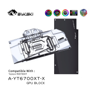 Bykski GPU Water Block A-YT6700XT-X , For Yeston RX6700XT , Graphic Video Card Backplate Liquid Block Water Cooling??