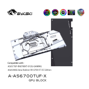 Bykski GPU Block For Asus ROG STRIX RX 6700 XT OC Edition / TUF O12G GAMING Full Cover With Backplate , A-AS6700TUF-X-V2 Bykski GPU Block For Asus ROG STRIX RX 6700 XT OC Editi | FormulaMod