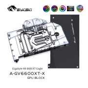Bykski GPU Water Block For Gigabyte RX 6600 XT Eagle, Full Cover With Backplate PC Water Cooling Cooler, A-GV6600XT-X Bykski GPU Water Block For Gigabyte RX 6600 XT Eagle, F | FormulaMod