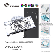 Bykski GPU Water Block For Powercolor Fighter RX 6600 8GB GDDR6, Full Cover With Backplate PC Water Cooling Cooler, A-PC Bykski GPU Water Block For Powercolor Fighter RX 6600 8 | FormulaMod
