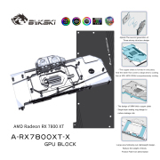 Bykski A-RX7800XT-X Full Cover GPU Water Block with Backplate for AMD Radeon RX 7800 XT Reference / XFX RX 7700 XT Merc 319 / Qick 319 Bykski A-RX7800XT-X RX 7800 XT / 7700 XT Merc Block Bykski A-RX7800XT-X,RX 7800 XT water block,AMD reference 7800 XT cooler,XFX RX 7700 XT Merc 319 water block,RX 7700 XT Qick 319 block,5V A-RGB GPU block