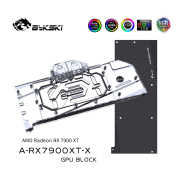 Bykski A-RX7900XT-X Full Cover GPU Water Block with Backplate for AMD Radeon RX 7900 XT Reference Bykski A-RX7900XT-X AMD RX 7900 XT Reference Block Bykski A-RX7900XT-X,RX 7900 XT water block,AMD reference RX 7900 XT cooler,full cover GPU water block,5V A-RGB GPU block,RX 7900 XT full cover