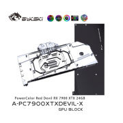 Bykski A-PC7900XTXDEVIL-X Full-Cover GPU Water Block with Backplate for PowerColor Red Devil RX 7900 XTX 24GB Bykski A-PC7900XTXDEVIL-X PowerColor 7900 XTX Devil Bykski A-PC7900XTXDEVIL-X,PowerColor RX 7900 XTX Red Devil water block,7900 XTX waterblock,full cover GPU block,5V A-RGB GPU block
