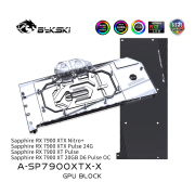Bykski GPU Water Block For Sapphire RX 7900XTX/7900XT Nitro+ / Pulse, Full Cover With Backplate PC Water Cooling Cooler, Bykski GPU Water Block For Sapphire RX 7900XTX/7900XT N | FormulaMod