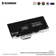 Barrow GPU Water Block For Asus TUF RTX 4090 O24G OG Gaming A02 Version, Full Cover With Backplate PC Water Cooling Cooler, BS-AST4090OG-PA