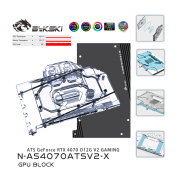 Bykski N-AS4070ATSV2-X Full-Cover Water Block + Backplate for ASUS ATS RTX 4070 O12G V2 Gaming Bykski N-AS4070ATSV2-X ASUS ATS RTX 4070 V2 Block Bykski N-AS4070ATSV2-X,ASUS RTX 4070 ATS V2 water block,RTX 4070 waterblock,ASUS ATS GPU block,full cover RTX 4070 block,AD104 water block