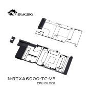 Bykski GPU Block For NVIDIA TESLA A10/NVIDIA Tesla A40 48G/Leadtek RTX A6000 , High Heat Resistance Material POM + Full Metal Construction, With Backplate Full Cover GPU Water Cooling Cooler Radiator Block,N-RTXA6000-TC-V3