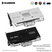 Barrow BS-PAT5090-PA Full Coverage GPU Water Block with Backplate for Palit RTX 5090 GameRock, 5V ARGB, G1/4 Barrow BS-PAT5090-PA Palit RTX 5090 GameRock Block