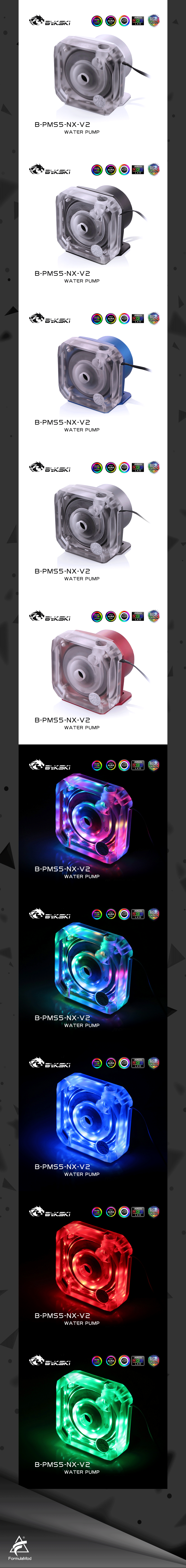 Bykski B-PMS5-NX-V2 , PWM Armor Pumps , D5 Series Pump, Automatic Speed Control Pump Water Cooling System.