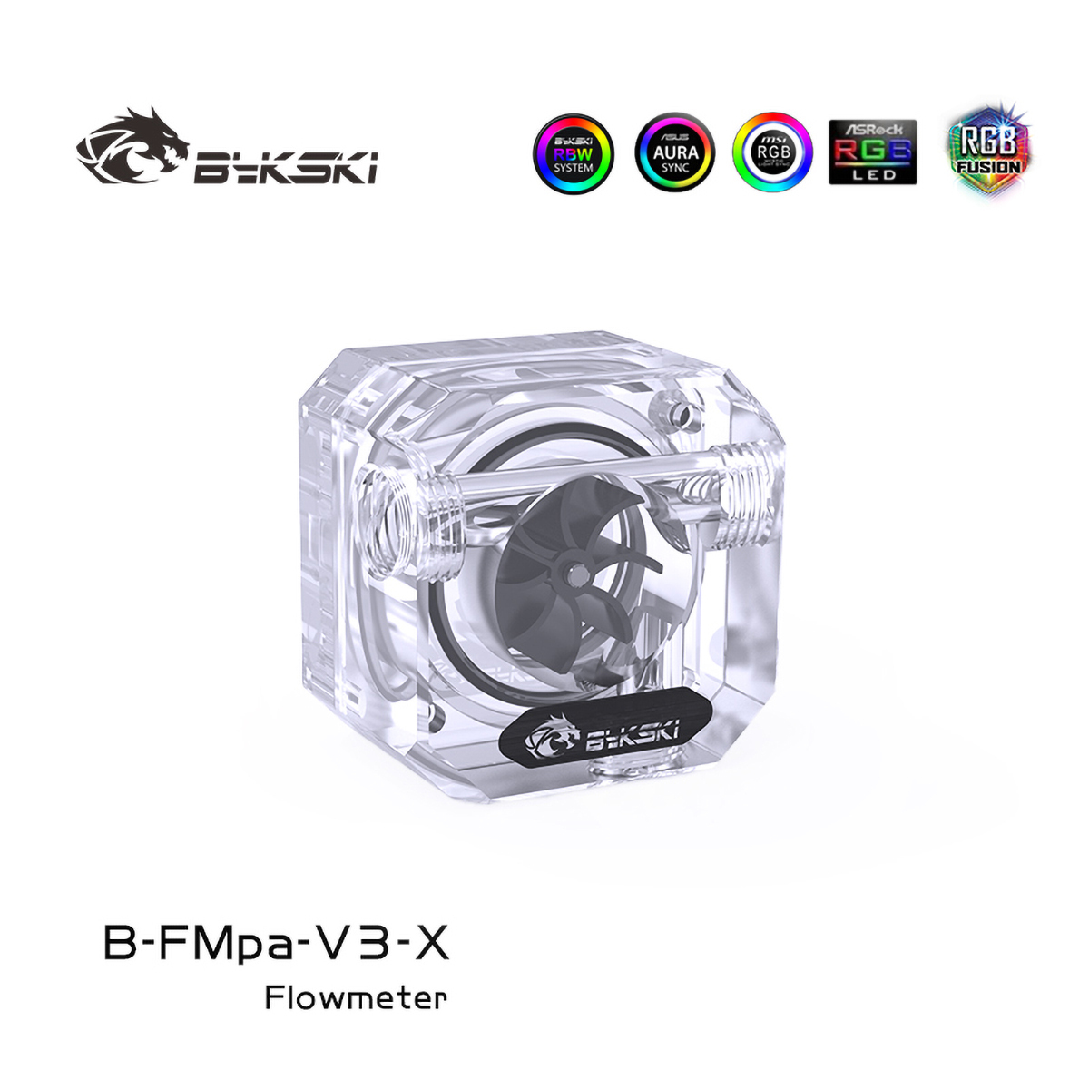 Bykski B-FMpa-V3-X Matte/Clear Acrylic Water Flows G1/4 5v/12v Lighting Water Cooling Flows  