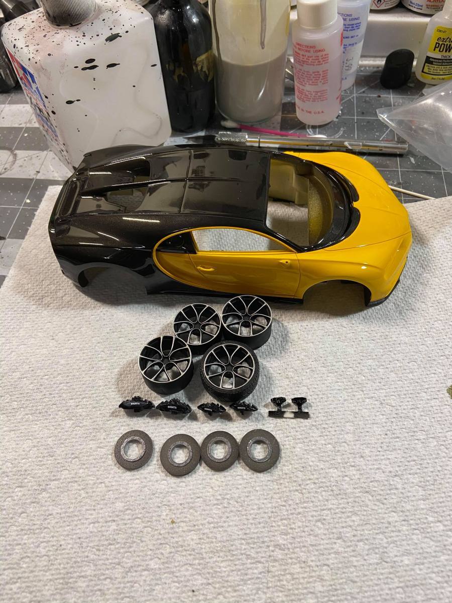 1/24 Bugatti Chiron AM02-0002 all painted car body pictures（1）